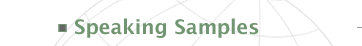 Link to speaking samples